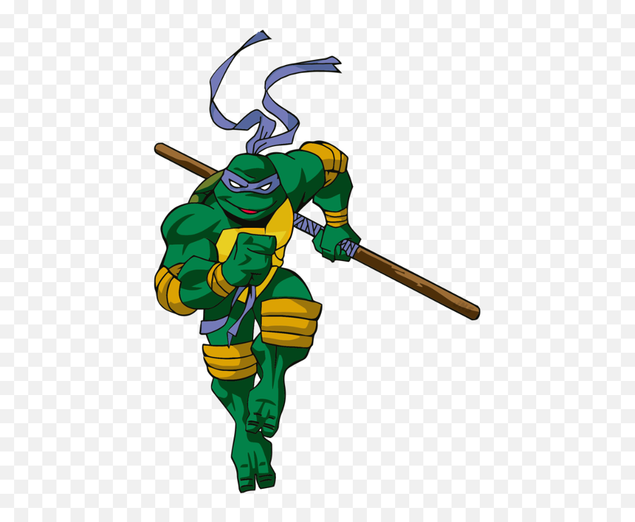 Donatello Freetoedit - Cartoon Donatello Teenage Mutant Emoji,Ninja Turtle Clipart Black And White