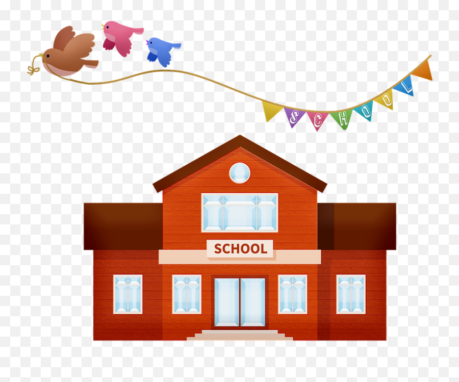 School Bunting Birds - Free Image On Pixabay Emoji,School Building Png