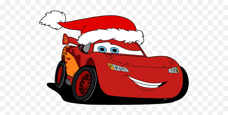 Download Lightning - Lightning Mcqueen With Santa Hat Full Pixar Cars Christmas Clipart Emoji,Santa Hat Transparent Background