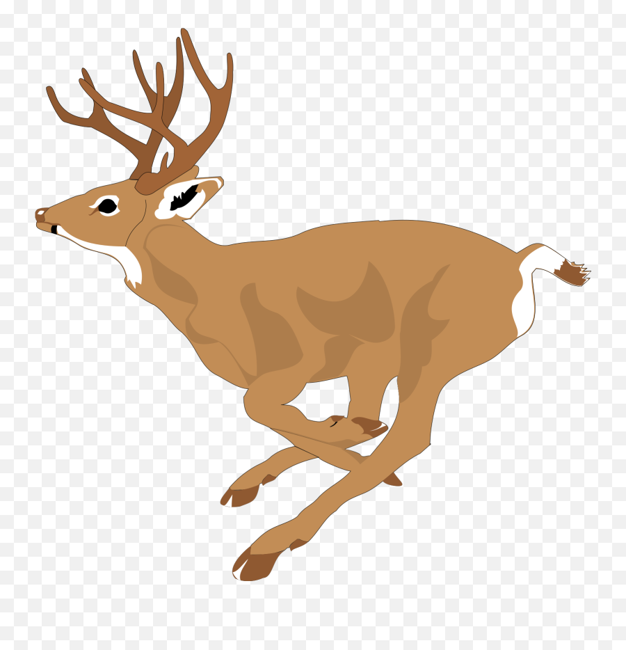 Running Deer Clip Art - Deer Running Clipart Emoji,Running Clipart