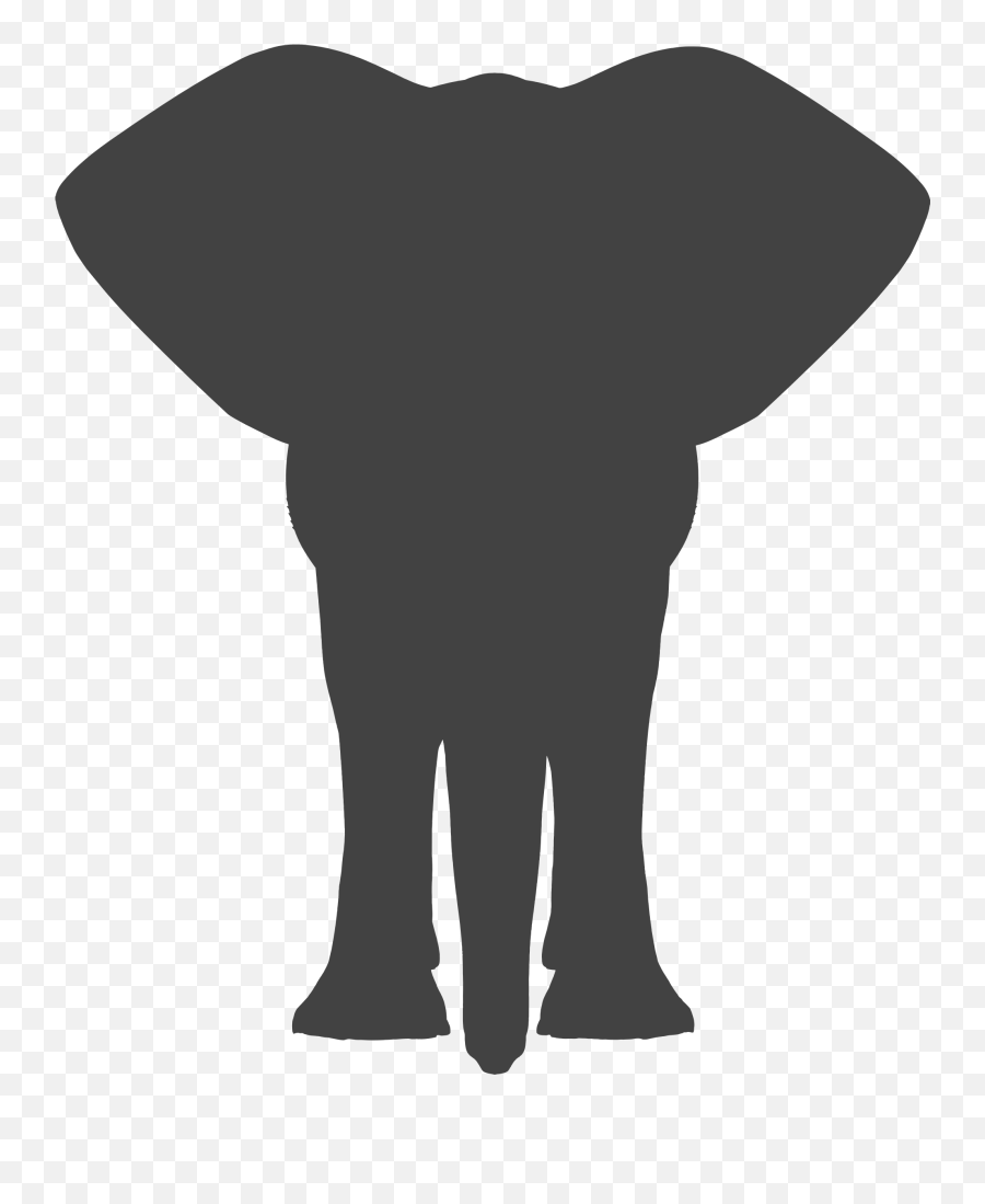 Elephant Clipart Silhouette Elephant - Elephant Head Silhouette Png Emoji,Elephant Silhouette Clipart