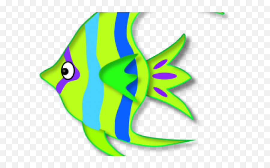 Cute Angelfish Cliparts - Colorful Clipart Fish Png Colorful Tropical Fish Fish Clipart Emoji,Cheer Megaphone Clipart