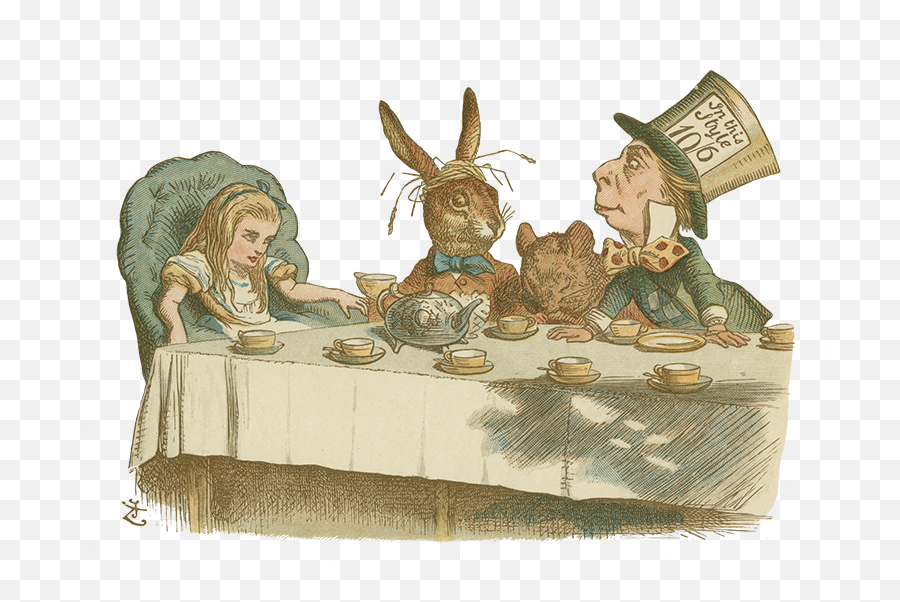 The Dormouse - Madhatters Tea Party Drawing Emoji,Alice In Wonderland Png