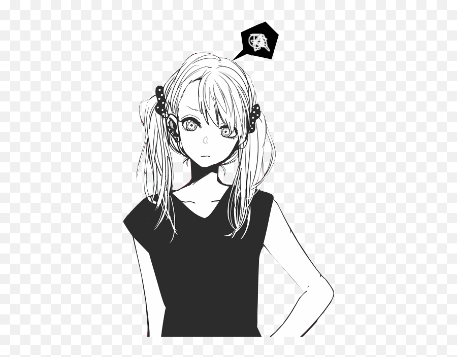 Anime 815083 Black And White Gif And Cute On Favimcom - Transparent Black And White Anime Gif Emoji,Cute Transparent Gif