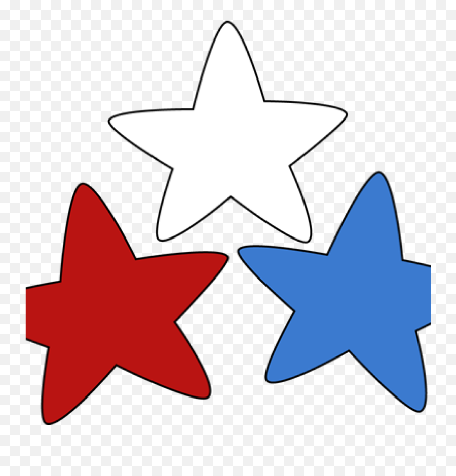 Red White Blue Stars Clipart Png - Red White Blue Star Transparent Background Emoji,Stars Clipart