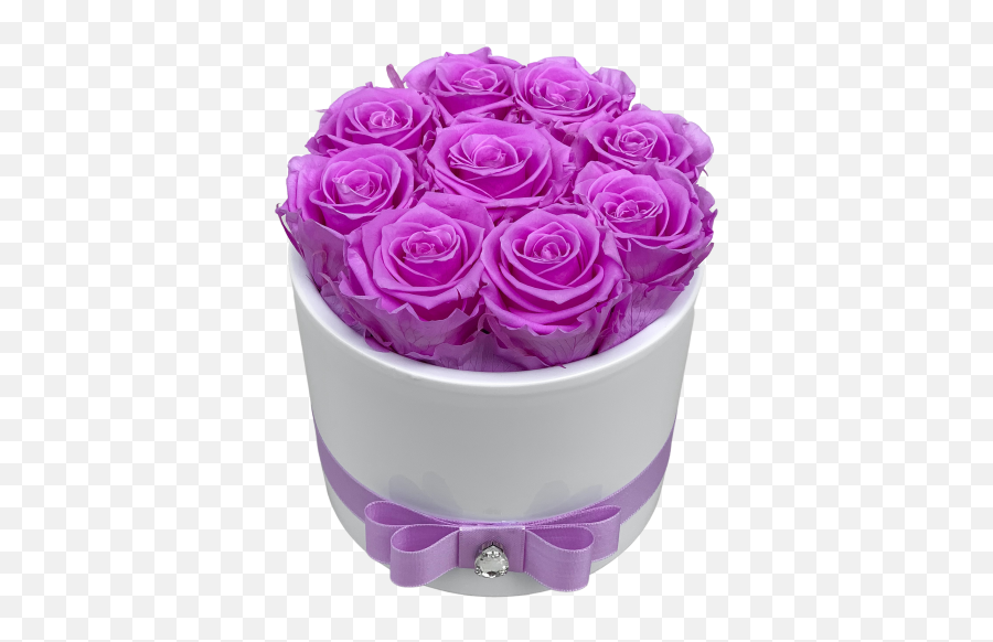 9 Purple Roses In Ceramic Vase Fiorire Roosid Emoji,Purple Rose Png