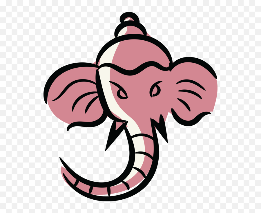 Ganesh Chaturthi Line Art Indian Elephant Cartoon For Emoji,Indian Elephant Clipart