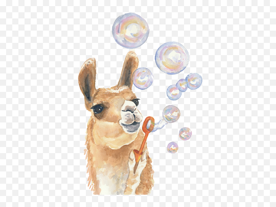 Llama Blowing Bubbles Lol Peru Vbs 2017 Llama Painting Emoji,Blowing Bubbles Clipart