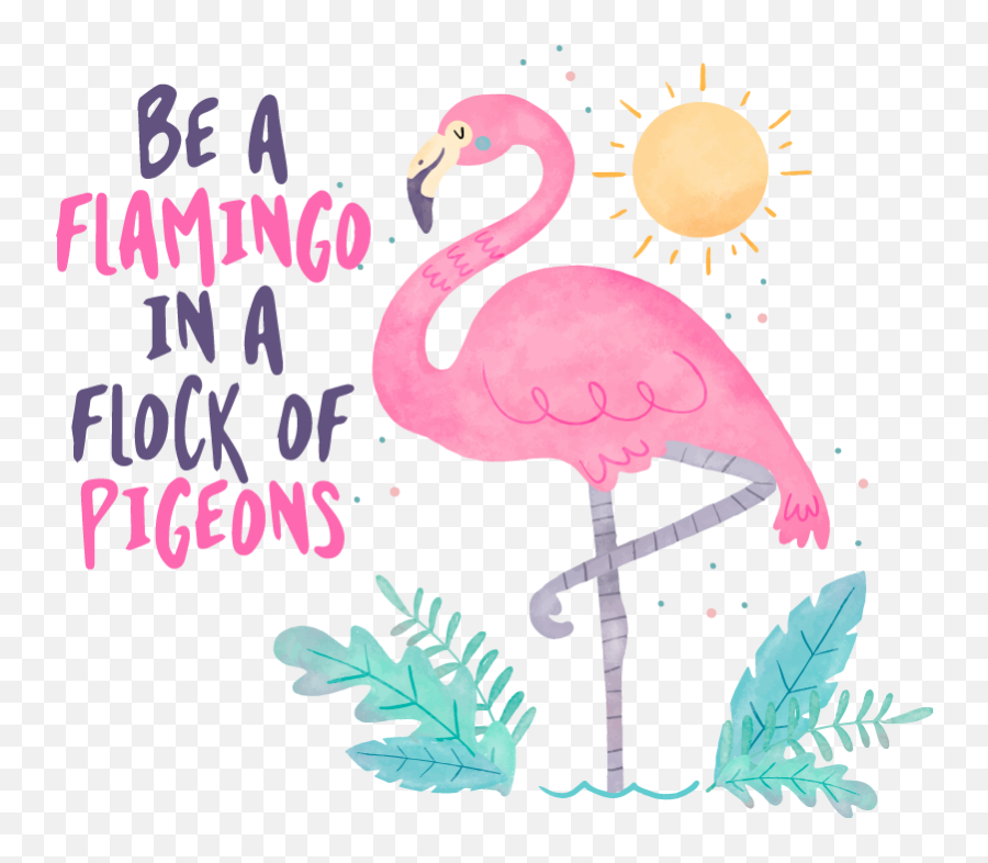 Be A Flamingo Kids T - Shirt Tenstickers Emoji,Pink Flamingos Clipart