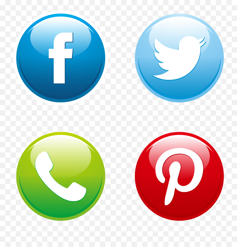 Vector Social Media Icons Png Clipart - Vector Social Media Icon Png Emoji,Social Media Icons Png