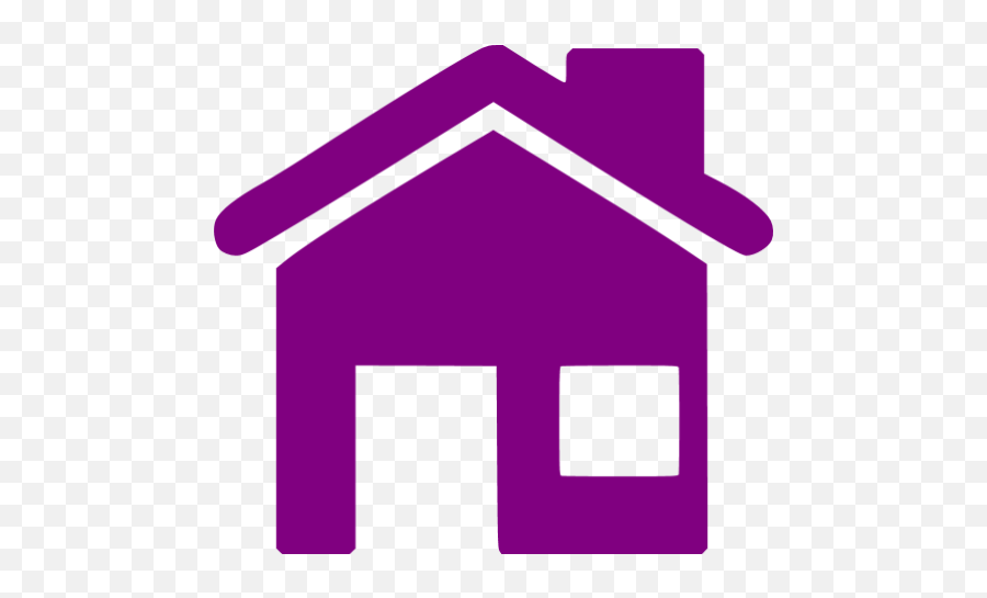 Purple Home 5 Icon - Purple House Icon Png Emoji,Home Logo