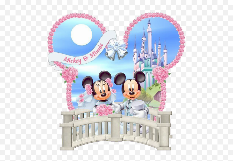 Download Disney Castle Clipart 2 - Mickey And Minnie Castle Castle Background With Minnie Mouse Emoji,Castle Clipart