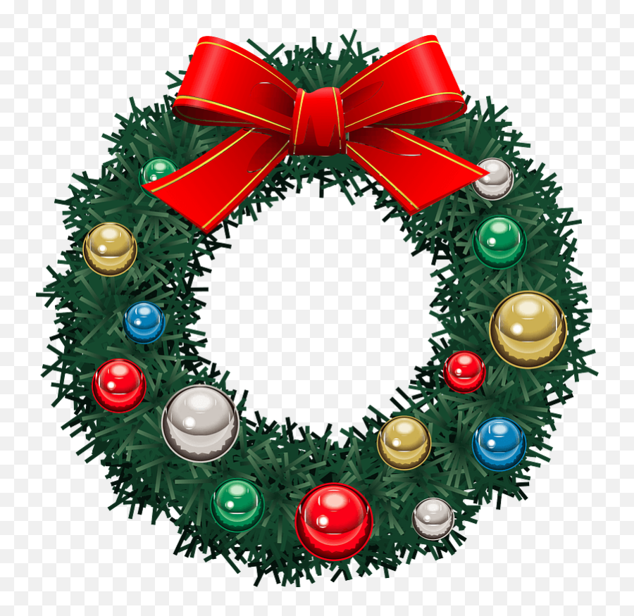 Christmas Wreath Clipart - For Holiday Emoji,Christmas Wreath Clipart