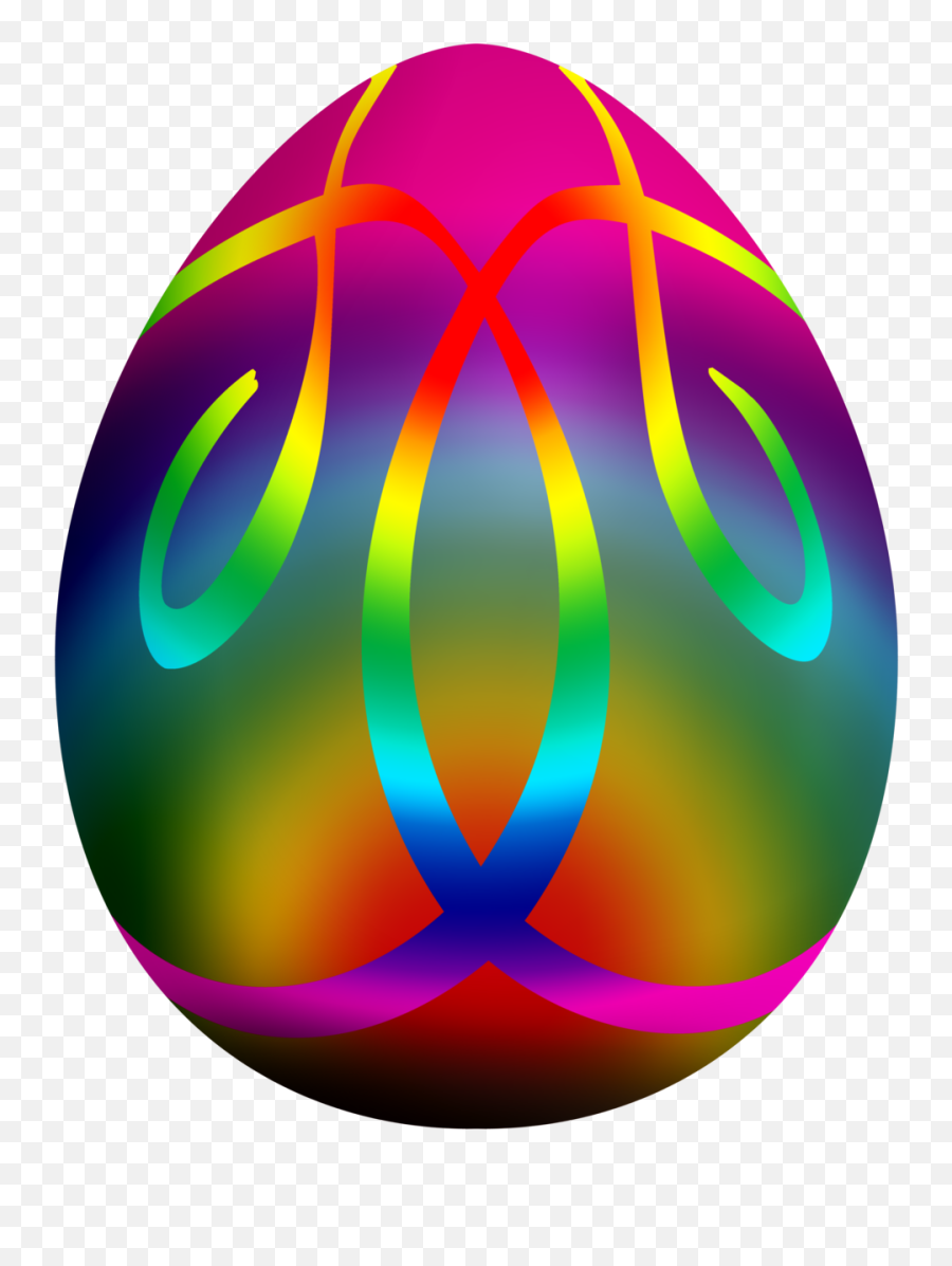 Colorful Easter Egg Png Clip Art - Clipart Colorful Easter Eggs Emoji,Egg Clipart