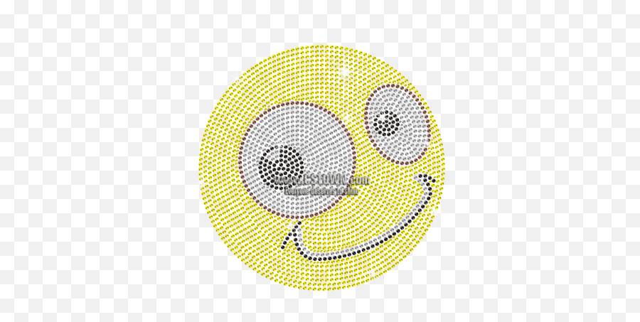 Funny Emoji Iron On Rhinestone Transfer Motif - Circle,Funny Emoji Png