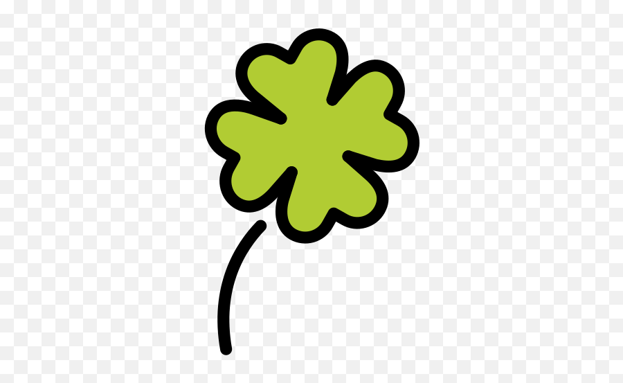 Four Leaf Clover - Emoji Meanings U2013 Typographyguru,Leaf Emoji Png