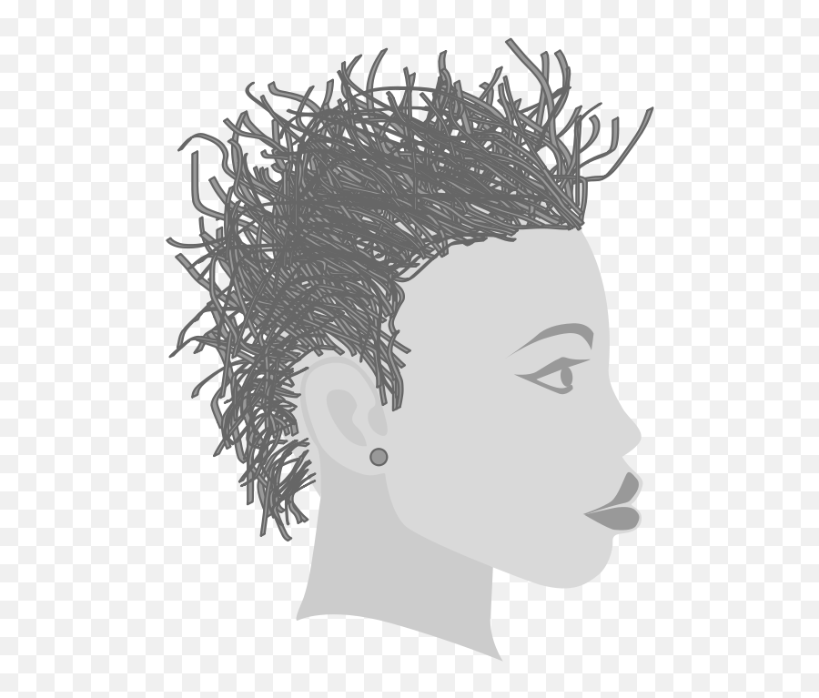 Free Clipart Grey African Girl Rsiddharth Emoji,Braid Clipart