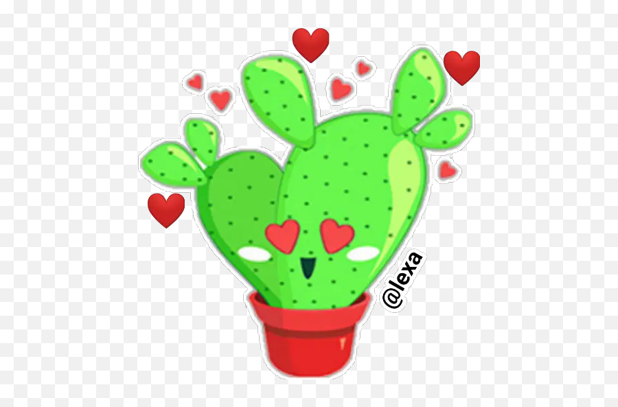Sticker Maker - Cactus Emoji,Prickly Pear Cactus Clipart