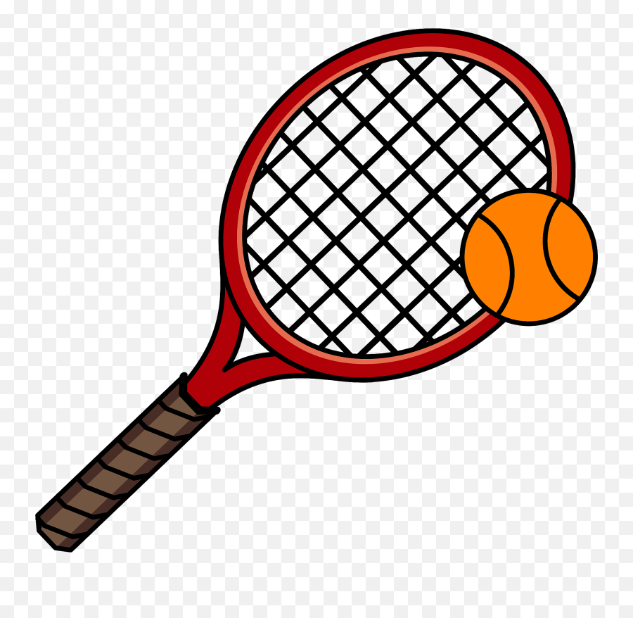 Tennis Racket Silhouette Png - Clipart Tennis Raquet Ball Emoji,Tennis Racket Clipart