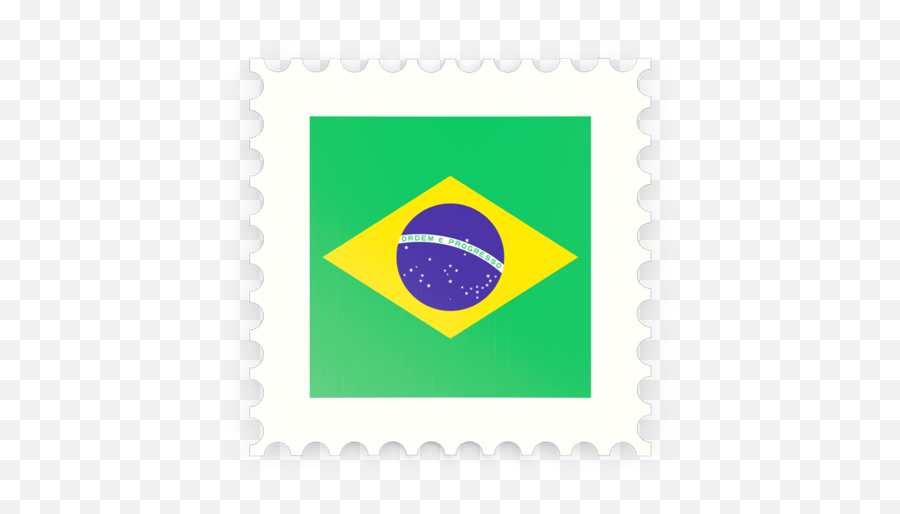 Brazil Postage Stamp - 640x480 Png Clipart Download Brazil Flag Emoji,Stamp Clipart