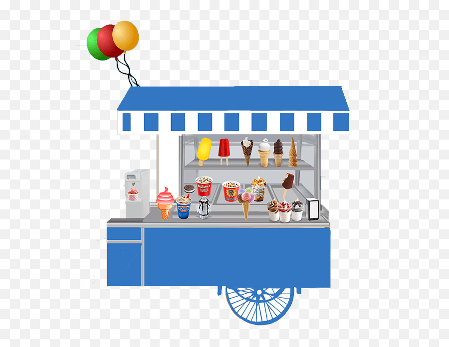 Library Of Hot Dog Stand Vector Transparent Png Files - Ice Cream Booth Png Emoji,Snacks Clipart