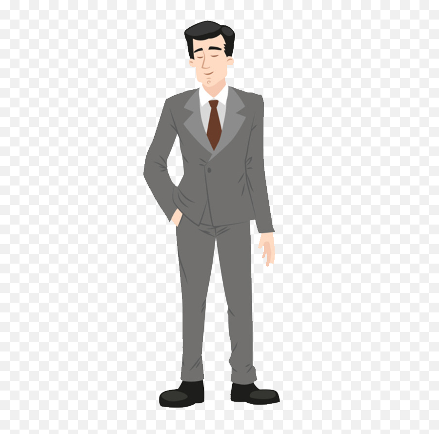 Suit Cartoon Formal Wear Illustration - Suits Men Png Man In Suit Png Clipart Emoji,Suit Png