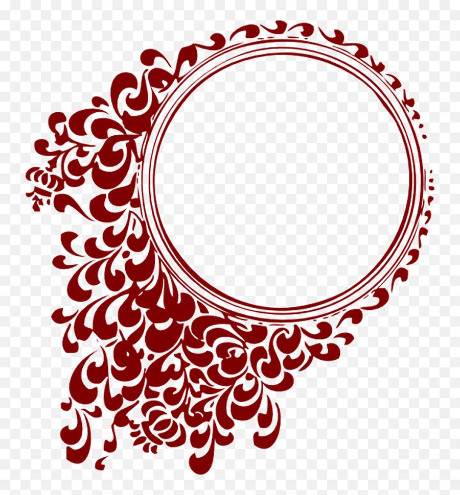 Deep Red Circle Frame Clip Art At Clkercom - Vector Clip Circle Png Frame Hd Emoji,Red Circle Png