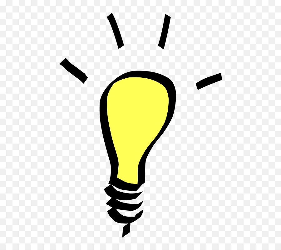 Light Bulb Clip Art Png - Light Bulb Clip Art Emoji,Think Clipart