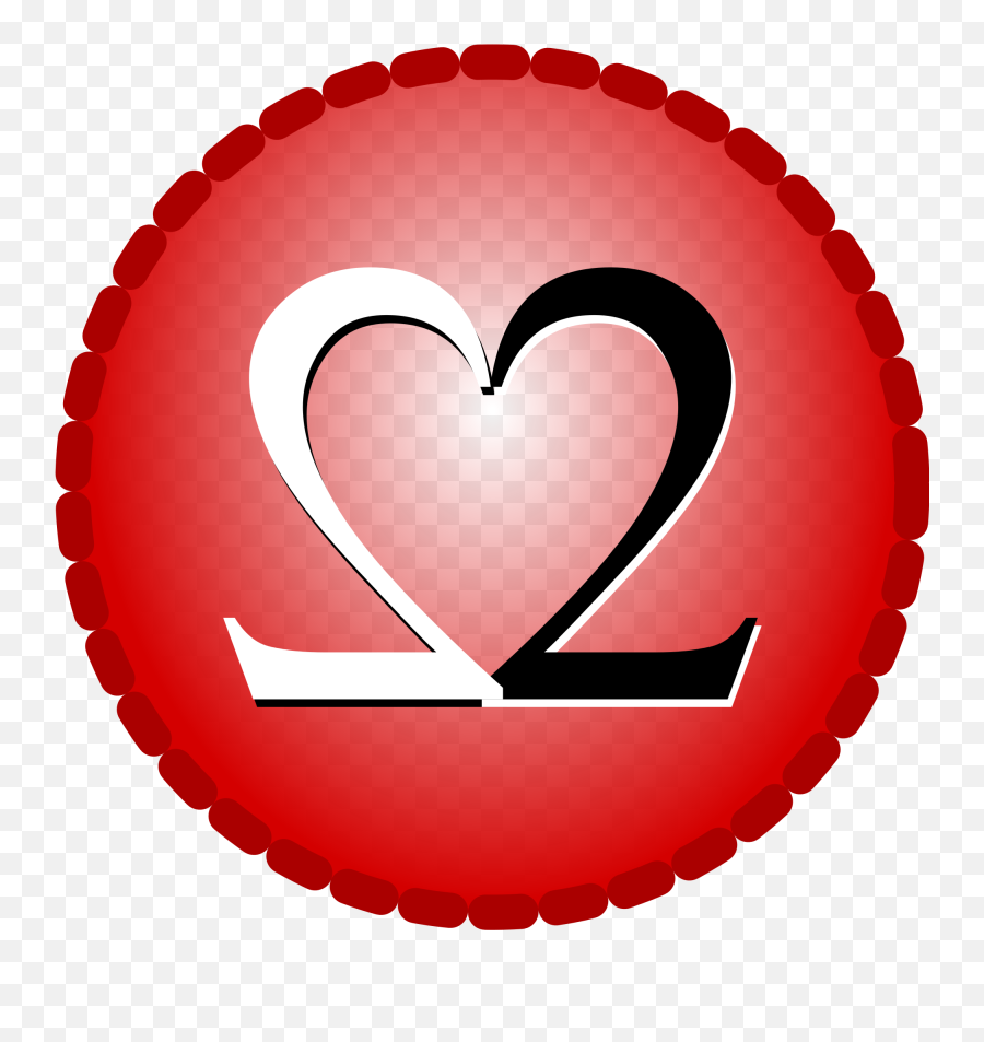Open - Number 2 As A Heart Emoji,Open Heart Clipart