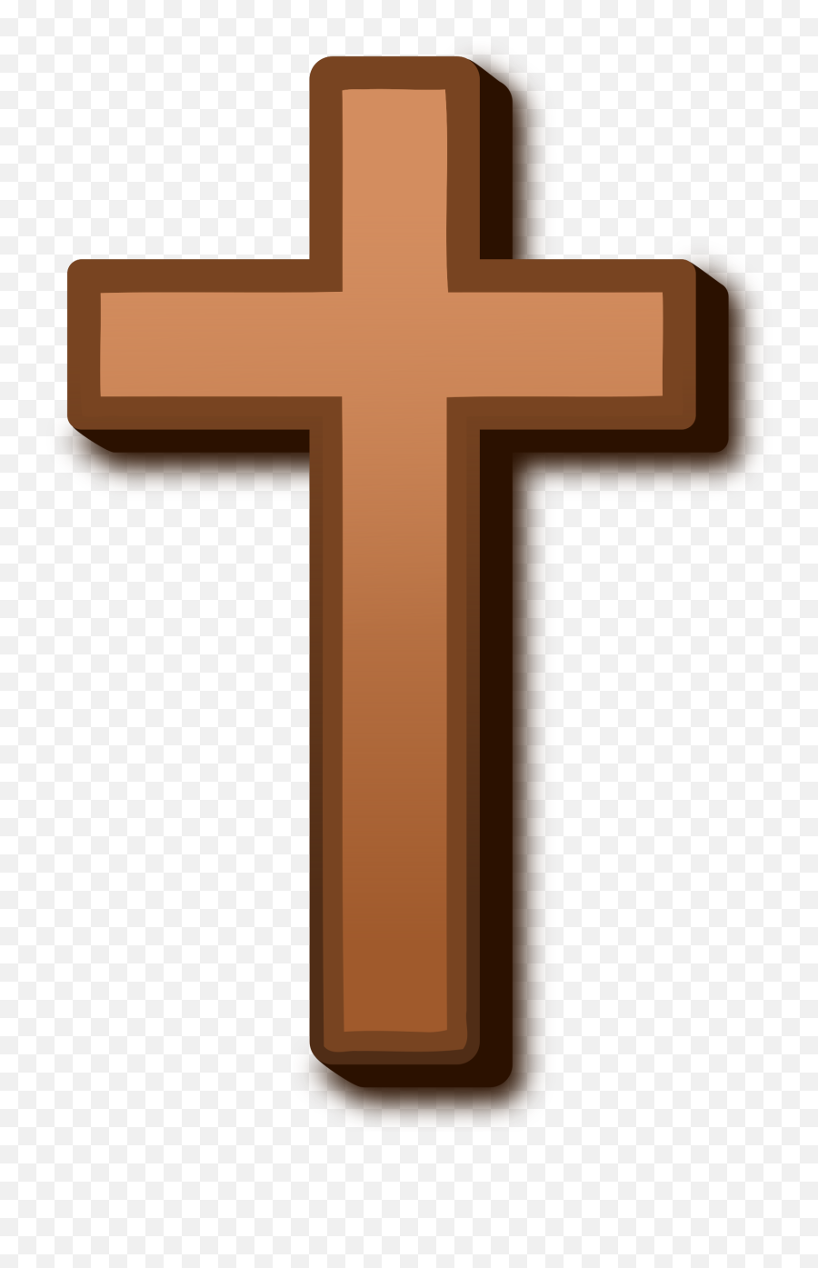 Brown Cross Clipart - Brown Cross Clip Art Emoji,Cross Clipart