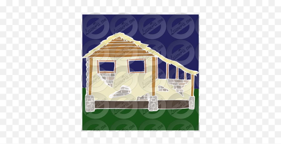 Stable Stencil For Classroom Therapy - Barn Emoji,Stable Clipart
