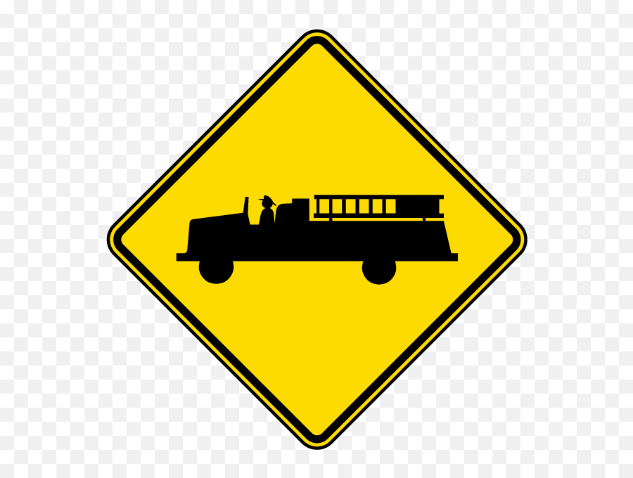 Emergency Vehicle Warning Sign - Fire Truck Sign Emoji,Emergency Clipart