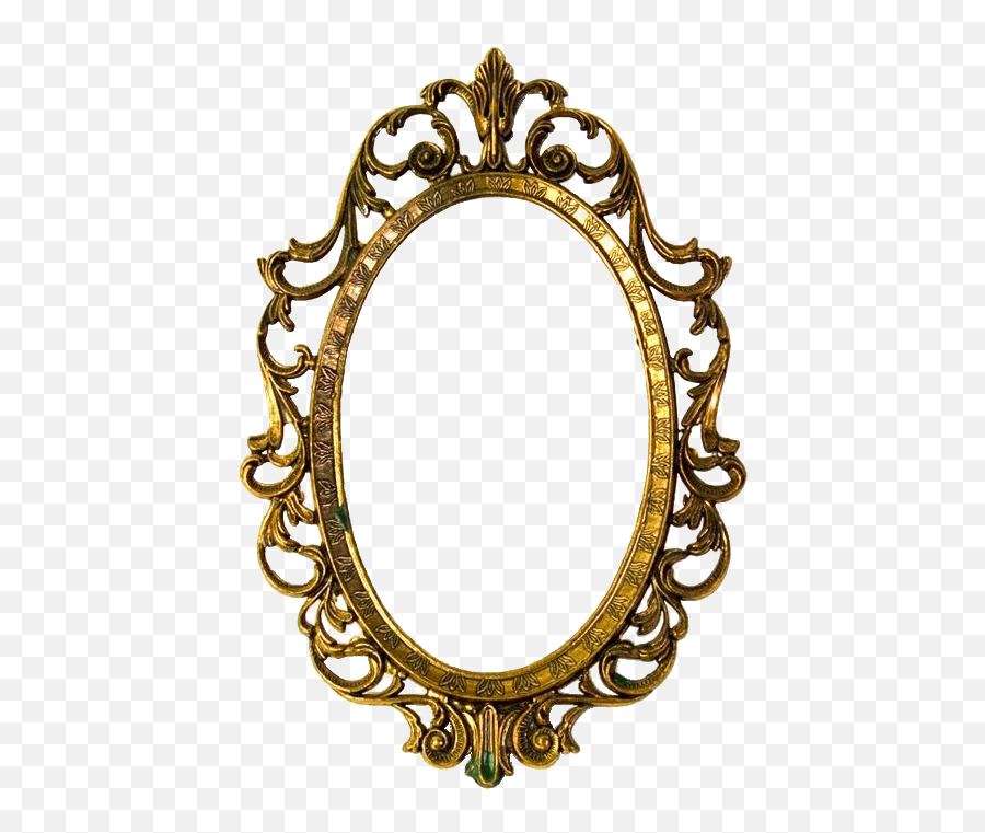 Gold Retro Decorative Frame Png Clipart Png Mart - Transparent Vintage Mirror Frame Emoji,Retro Clipart