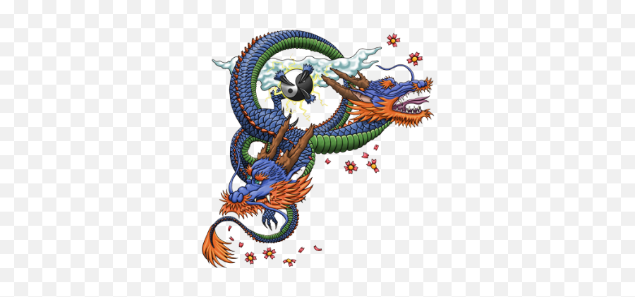 Japanese Dragon Png 1 Png Image - Japanese Two Dragon Tattoo Png Emoji,Japanese Dragon Png