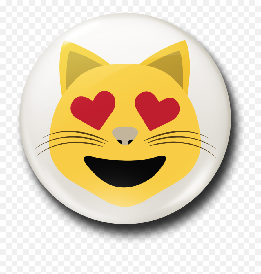 Download Hd Cat Hearts Emoji - Cat Transparent Png Image,Cat Emoji Png