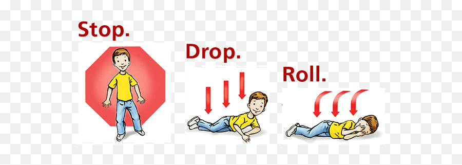 Girl Stop Drop And Roll Clipart U0026 Clip A 313628 - Png Stop Drop Roll Png Emoji,Stop Clipart