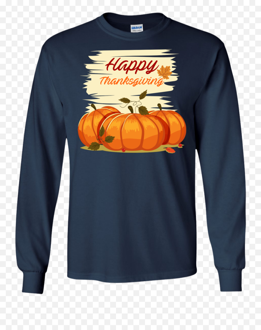 Pumpkin - Happy Thanksgiving Ls Shirthoodiesweatshirt In Emoji,Thanksgiving Pumpkin Png