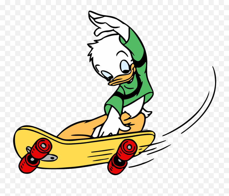Huey Dewey And Louie Skateboard Clipart - Huey Dewey And Louie Skateboard Emoji,Skateboard Clipart