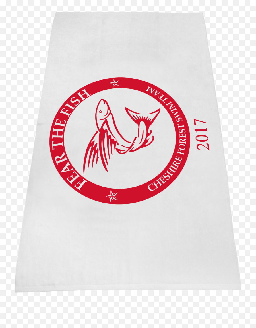 Flying Fish Swim Team Budget White Beach Towel Imprinted Emoji,Flying Fish Logo