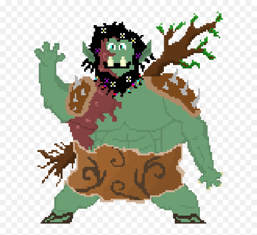 Everybody Wave Hello To Ugg A Half - Orc Barbarian Gardener Emoji,Orc Png