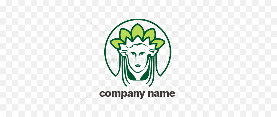 Figure Woman Leaf Logo By Snlk - Readymade Logo Design Emoji,Nightclub Logo