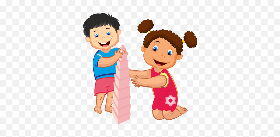Download Playing Clipart Montessori Kid - Montessori Clipart Png Emoji,Kids Playing Clipart