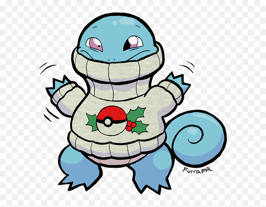 Cute Christmas Squirtle - Squirtle Christmas Clipart Full Christmas Squirtle Emoji,Cute Christmas Clipart