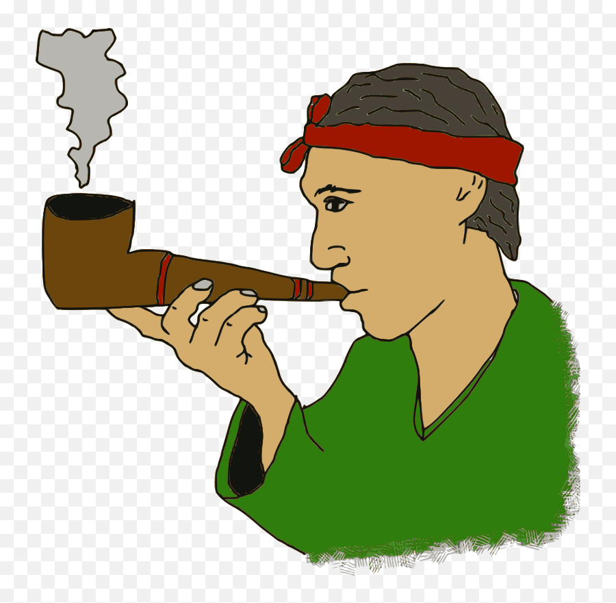 Free Clip Art With A - Smoking Tobacco Clipart Emoji,Pipe Clipart
