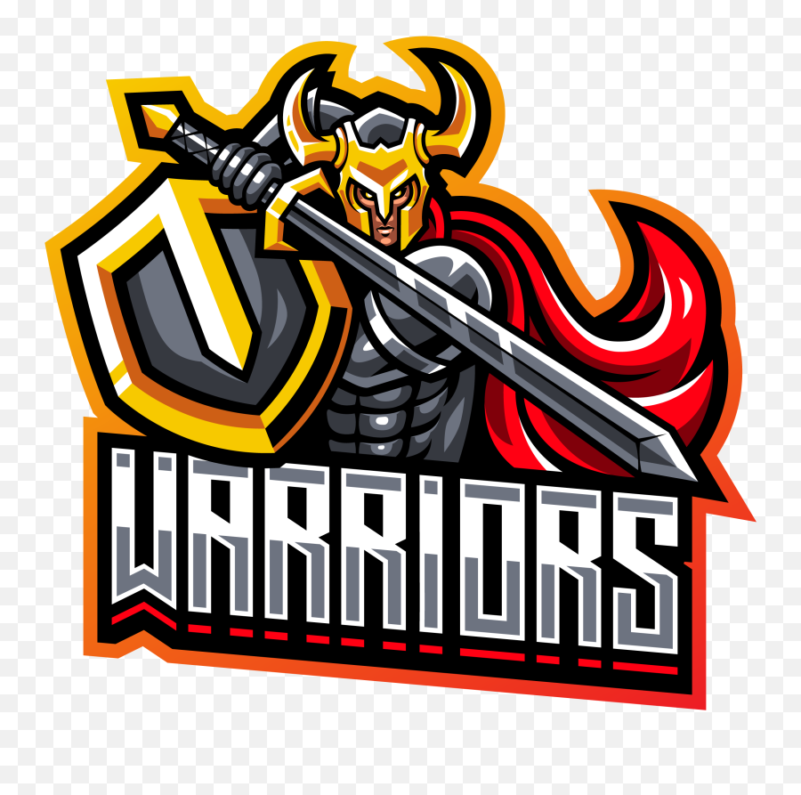 Warriors Clan Mascot Logo U2013 Graphicsfamily - Warriors Esports Logo Png Emoji,Warriors Logo Png