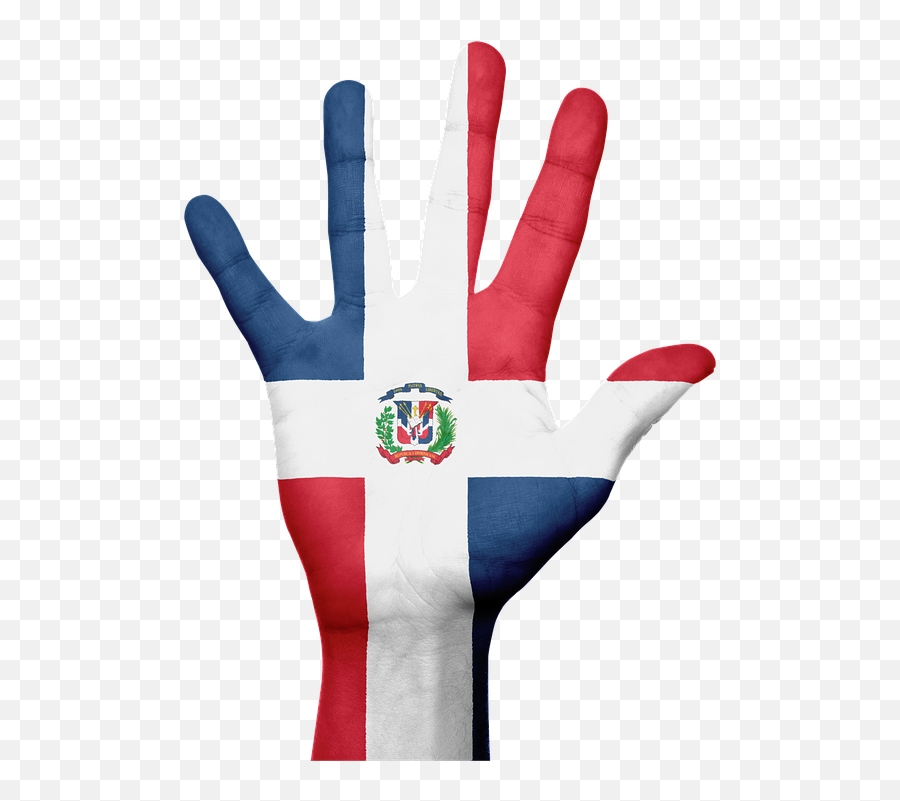 Dominican Republic Flag Hand - Dominican Republic Flag Hand Emoji,Dominican Flag Png