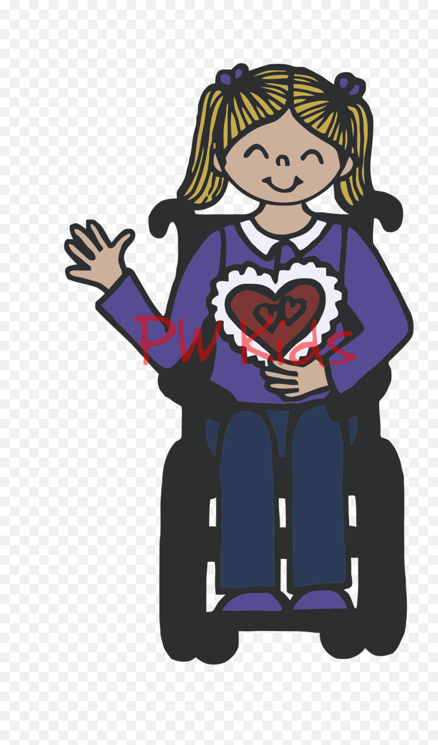Inclusive Disability Clip Art - Girl With Cerebral Palsy Cartoon Emoji,Disability Clipart