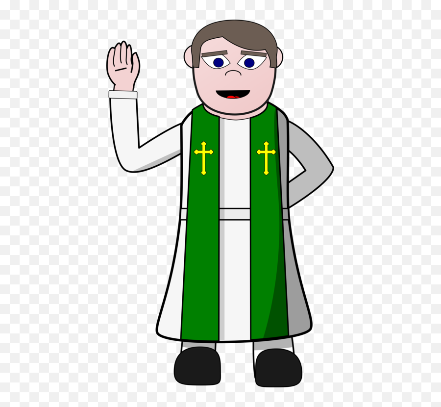 Pastor Priest Christian - Priest Clipart Black And White Emoji,Preacher Clipart