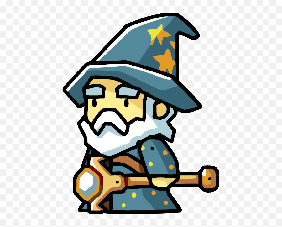 Scribblenauts Wizard Transparent Png - Wizard Png Emoji,Wizard Transparent