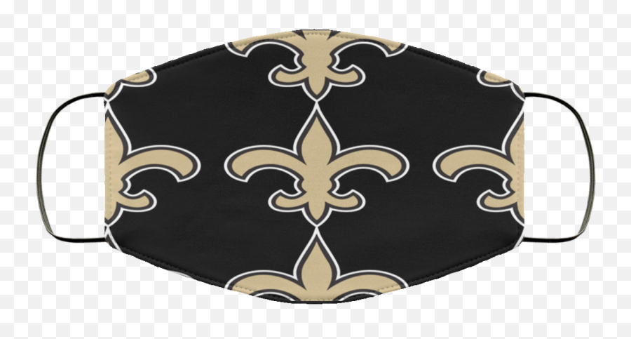 New Orleans Saints Face Mask - Tiotee Emoji,New Orleans Saints Logo Black And White